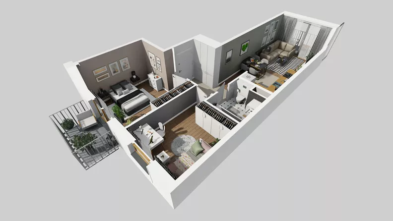 3 pokoje, mieszkanie 54,75 m², piętro 1, oferta nr A/26, Osiedle Park Świetlików, Wrocław, Maślice, Aleja Śliwowa 21