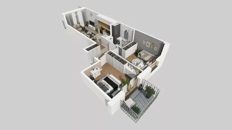 3 pokoje, mieszkanie 54,75 m², piętro 1, oferta nr A/26, Osiedle Park Świetlików, Wrocław, Maślice, Aleja Śliwowa 21
