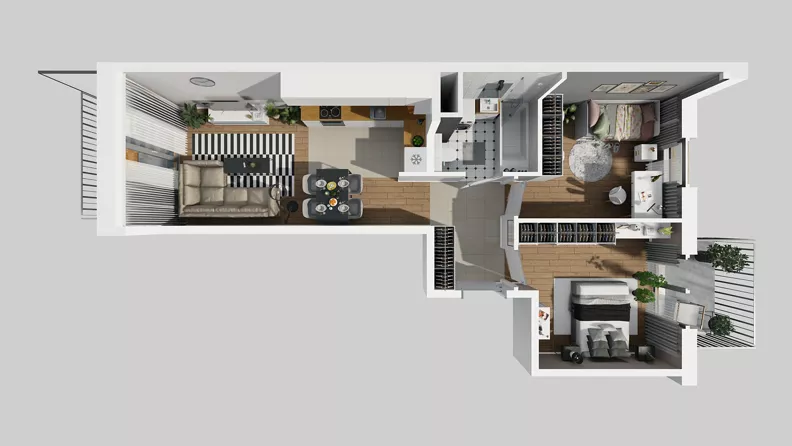 3 pokoje, mieszkanie 54,75 m², piętro 2, oferta nr A/30, Osiedle Park Świetlików, Wrocław, Maślice, Aleja Śliwowa 21