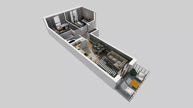 3 pokoje, mieszkanie 54,75 m², piętro 2, oferta nr A/30, Osiedle Park Świetlików, Wrocław, Maślice, Aleja Śliwowa 21