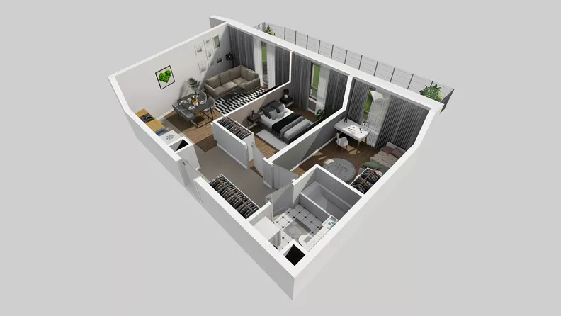3 pokoje, mieszkanie 56,67 m², parter, oferta nr A/33, Osiedle Park Świetlików, Wrocław, Maślice, Aleja Śliwowa 21