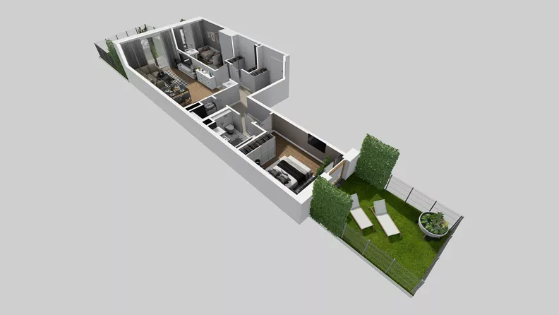 3 pokoje, mieszkanie 65,02 m², parter, oferta nr A/34, Osiedle Park Świetlików, Wrocław, Maślice, Aleja Śliwowa 21