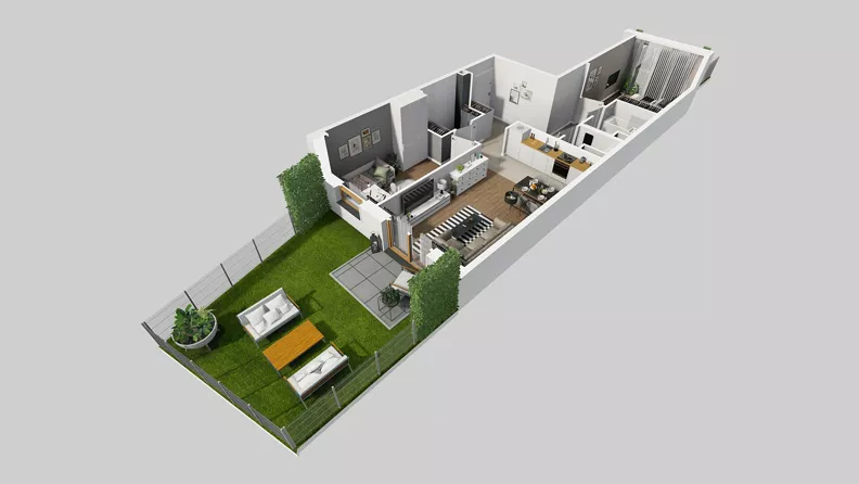 3 pokoje, mieszkanie 65,02 m², parter, oferta nr A/34, Osiedle Park Świetlików, Wrocław, Maślice, Aleja Śliwowa 21