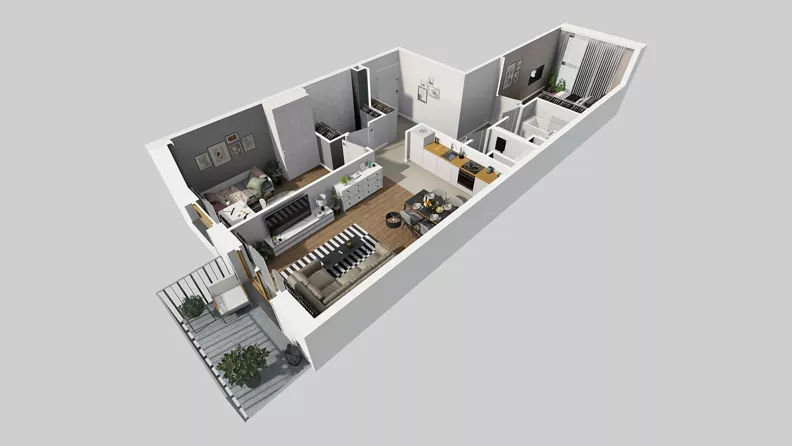 3 pokoje, mieszkanie 65,02 m², piętro 1, oferta nr A/39, Osiedle Park Świetlików, Wrocław, Maślice, Aleja Śliwowa 21