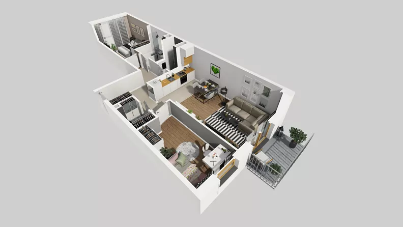 3 pokoje, mieszkanie 65,02 m², piętro 1, oferta nr A/39, Osiedle Park Świetlików, Wrocław, Maślice, Aleja Śliwowa 21