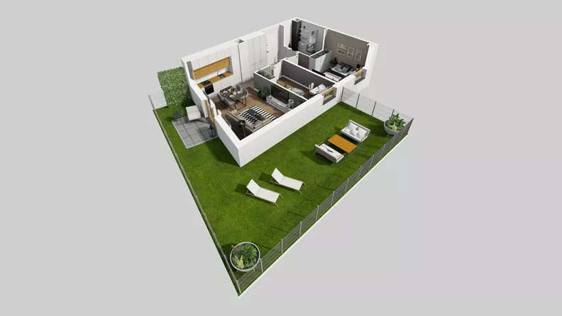3 pokoje, mieszkanie 56,97 m², parter, oferta nr A/46, Osiedle Park Świetlików, Wrocław, Maślice, Aleja Śliwowa 21