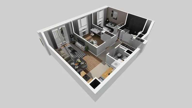 3 pokoje, mieszkanie 58,94 m², piętro 4, oferta nr C/29, Przystanek Prądnik 2, Kraków, Prądnik Biały, Górka Narodowa, ul. Meiera