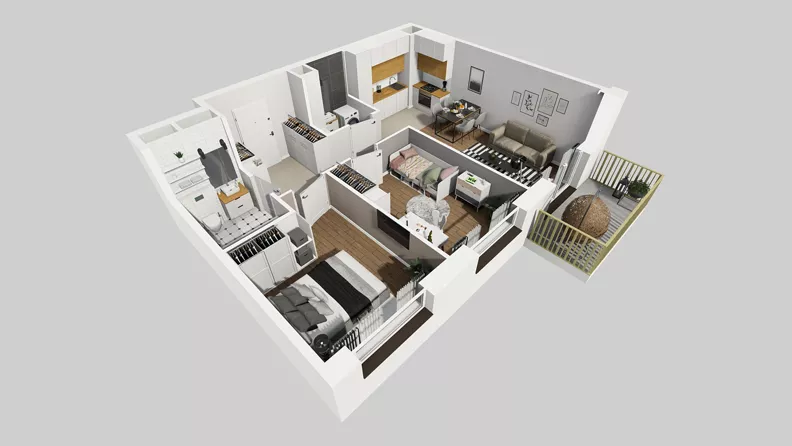 3 pokoje, mieszkanie 58,94 m², piętro 6, oferta nr C/45, Przystanek Prądnik 2, Kraków, Prądnik Biały, Górka Narodowa, ul. Meiera