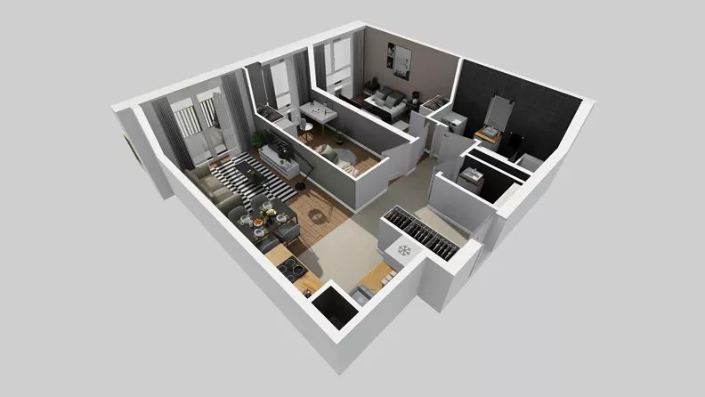 3 pokoje, mieszkanie 55,22 m², piętro 2, oferta nr C/69, Przystanek Prądnik 2, Kraków, Prądnik Biały, Górka Narodowa, ul. Meiera