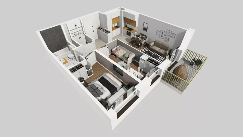 3 pokoje, mieszkanie 55,22 m², piętro 4, oferta nr C/81, Przystanek Prądnik 2, Kraków, Prądnik Biały, Górka Narodowa, ul. Meiera