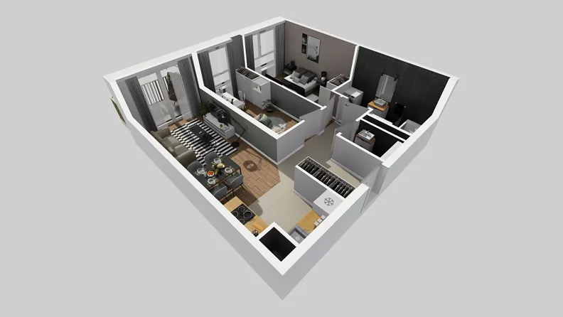 3 pokoje, mieszkanie 55,00 m², piętro 5, oferta nr C/86, Przystanek Prądnik 2, Kraków, Prądnik Biały, Górka Narodowa, ul. Meiera