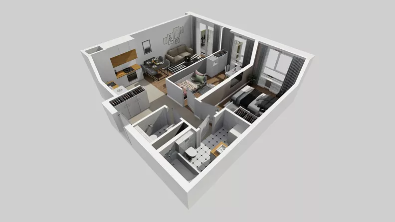 3 pokoje, mieszkanie 55,22 m², piętro 5, oferta nr C/87, Przystanek Prądnik 2, Kraków, Prądnik Biały, Górka Narodowa, ul. Meiera