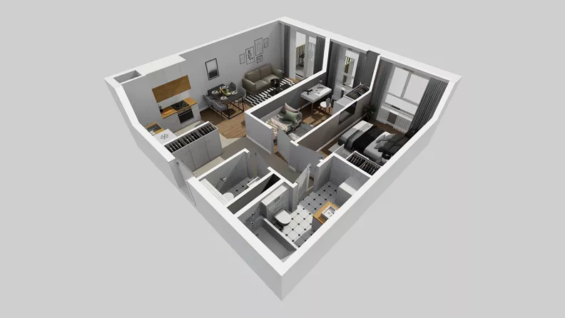 3 pokoje, mieszkanie 55,00 m², piętro 7, oferta nr C/98, Przystanek Prądnik 2, Kraków, Prądnik Biały, Górka Narodowa, ul. Meiera