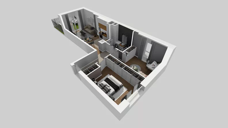 3 pokoje, mieszkanie 55,66 m², parter, oferta nr C/104, Przystanek Prądnik 2, Kraków, Prądnik Biały, Górka Narodowa, ul. Meiera