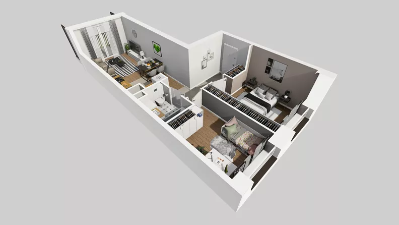 3 pokoje, mieszkanie 55,71 m², piętro 2, oferta nr C/109, Przystanek Prądnik 2, Kraków, Prądnik Biały, Górka Narodowa, ul. Meiera