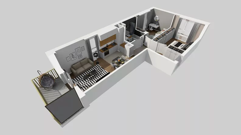 3 pokoje, mieszkanie 55,84 m², piętro 4, oferta nr C/120, Przystanek Prądnik 2, Kraków, Prądnik Biały, Górka Narodowa, ul. Meiera