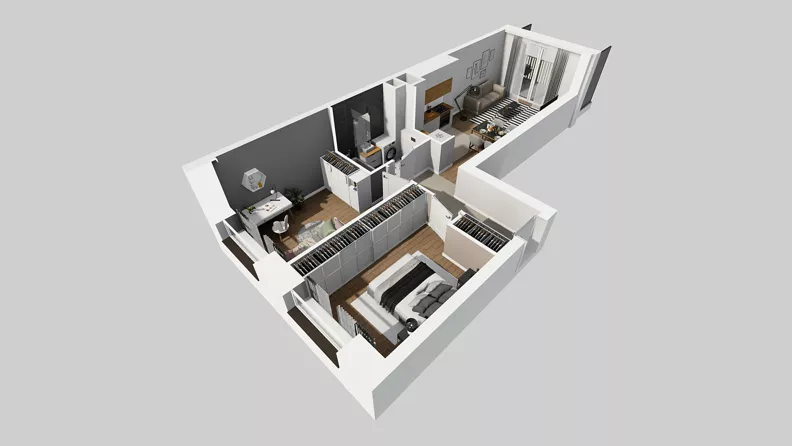 3 pokoje, mieszkanie 55,71 m², piętro 5, oferta nr C/121, Przystanek Prądnik 2, Kraków, Prądnik Biały, Górka Narodowa, ul. Meiera