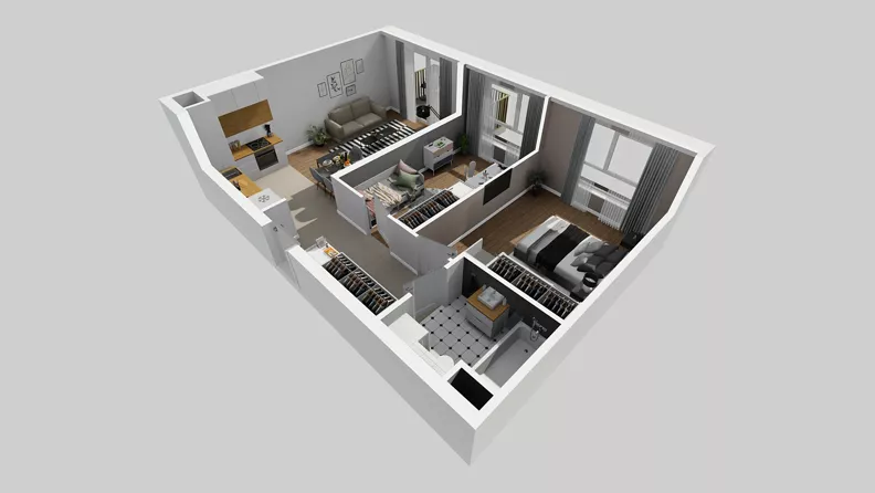 3 pokoje, mieszkanie 59,55 m², piętro 3, oferta nr C/189, Przystanek Prądnik 2, Kraków, Prądnik Biały, Górka Narodowa, ul. Meiera