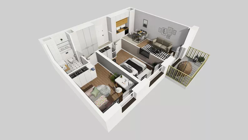 3 pokoje, mieszkanie 54,97 m², piętro 4, oferta nr C/190, Przystanek Prądnik 2, Kraków, Prądnik Biały, Górka Narodowa, ul. Meiera