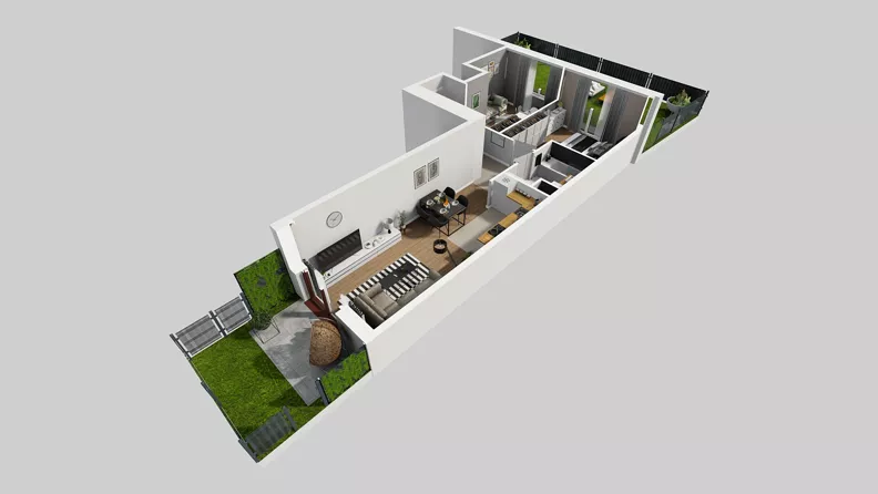 3 pokoje, mieszkanie 59,88 m², parter, oferta nr A/97, Osiedle Międzyleska 3, Wrocław, Tarnogaj, Krzyki, ul. Międzyleska