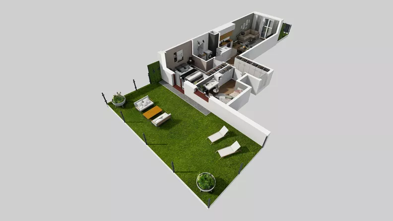3 pokoje, mieszkanie 59,88 m², parter, oferta nr A/97, Osiedle Międzyleska 3, Wrocław, Tarnogaj, Krzyki, ul. Międzyleska