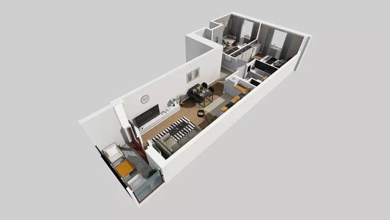 3 pokoje, mieszkanie 59,23 m², piętro 4, oferta nr A/111, Osiedle Międzyleska 3, Wrocław, Tarnogaj, Krzyki, ul. Międzyleska