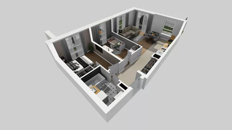 3 pokoje, mieszkanie 60,87 m², parter, oferta nr A/19, Międzyleska 4, Wrocław, Tarnogaj, Krzyki, ul. Międzyleska