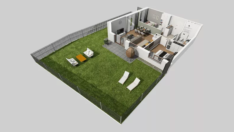 3 pokoje, mieszkanie 59,45 m², parter, oferta nr A/65, Międzyleska 4, Wrocław, Tarnogaj, Krzyki, ul. Międzyleska