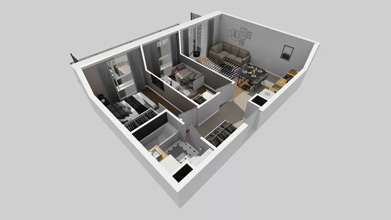3 pokoje, mieszkanie 51,53 m², parter, oferta nr A/113, Międzyleska 4, Wrocław, Tarnogaj, Krzyki, ul. Międzyleska