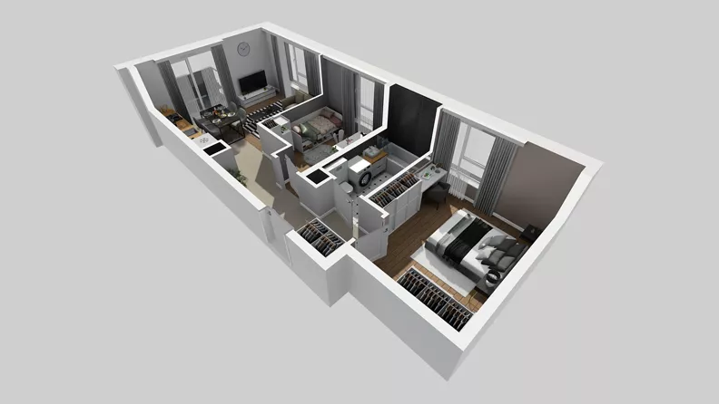 3 pokoje, mieszkanie 51,40 m², piętro 2, oferta nr A/123, Międzyleska 4, Wrocław, Tarnogaj, Krzyki, ul. Międzyleska