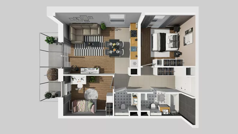 3 pokoje, mieszkanie 59,69 m², piętro 3, oferta nr A/11, Międzyleska 4, Wrocław, Tarnogaj, Krzyki, ul. Międzyleska