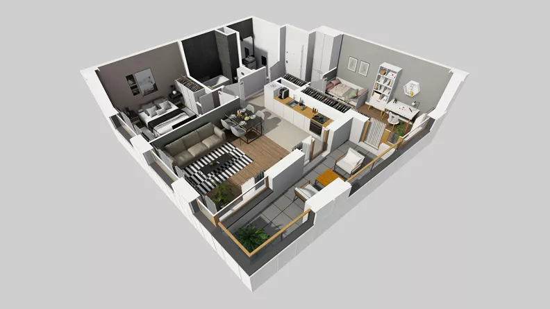 3 pokoje, mieszkanie 58,51 m², piętro 5, oferta nr A/56, Apartamenty Metro Wilanowska, Warszawa, Mokotów, Ksawerów, ul. Pejzażowa 26