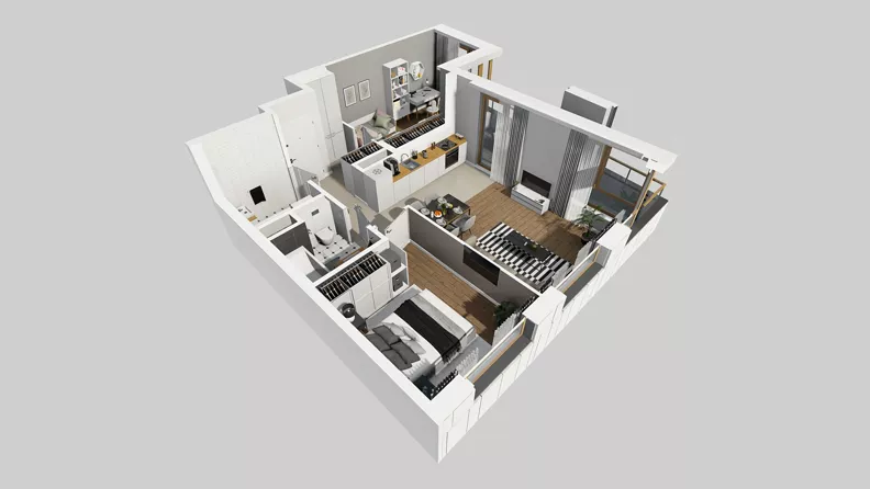 3 pokoje, mieszkanie 58,51 m², piętro 5, oferta nr A/56, Apartamenty Metro Wilanowska, Warszawa, Mokotów, Ksawerów, ul. Pejzażowa 26