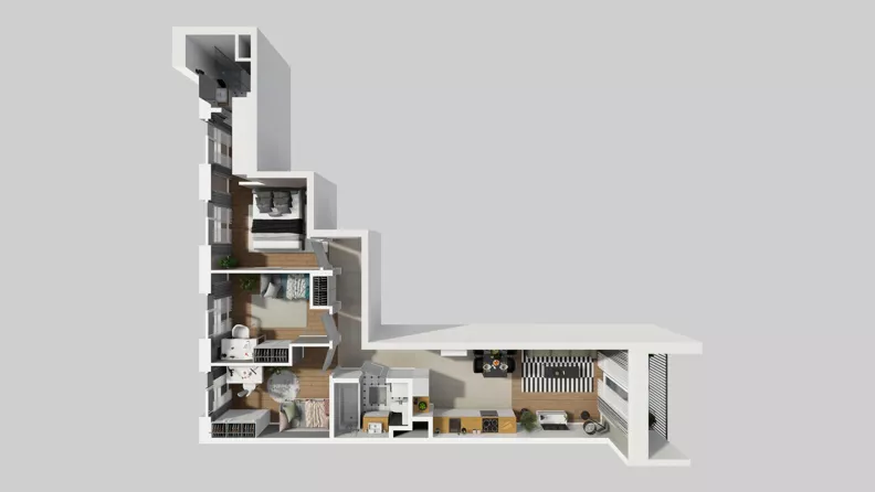 4 pokoje, mieszkanie 72,80 m², piętro 2, oferta nr A/49, Mokotów Sportowy 3, Warszawa, Mokotów, Augustówka, ul. Antoniewska