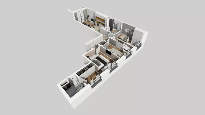 4 pokoje, mieszkanie 72,80 m², piętro 2, oferta nr A/49, Mokotów Sportowy 3, Warszawa, Mokotów, Augustówka, ul. Antoniewska