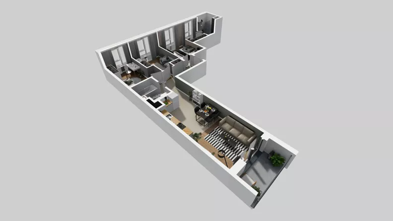 4 pokoje, mieszkanie 72,80 m², piętro 2, oferta nr A/49, Mokotów Sportowy 3, Warszawa, Mokotów, Augustówka, ul. Antoniewska