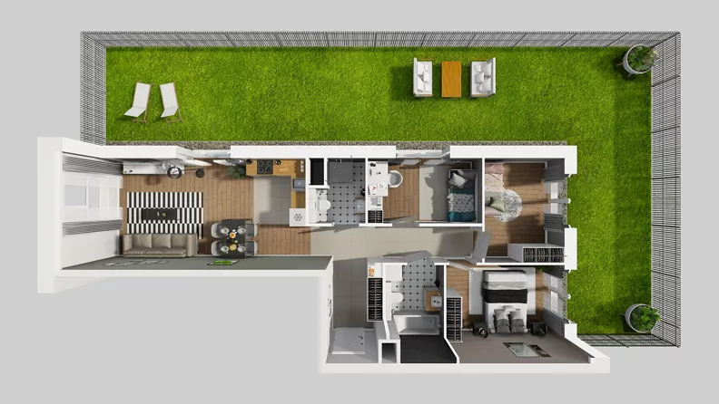 4 pokoje, mieszkanie 72,56 m², parter, oferta nr C/58, Przystanek Prądnik 2, Kraków, Prądnik Biały, Górka Narodowa, ul. Meiera