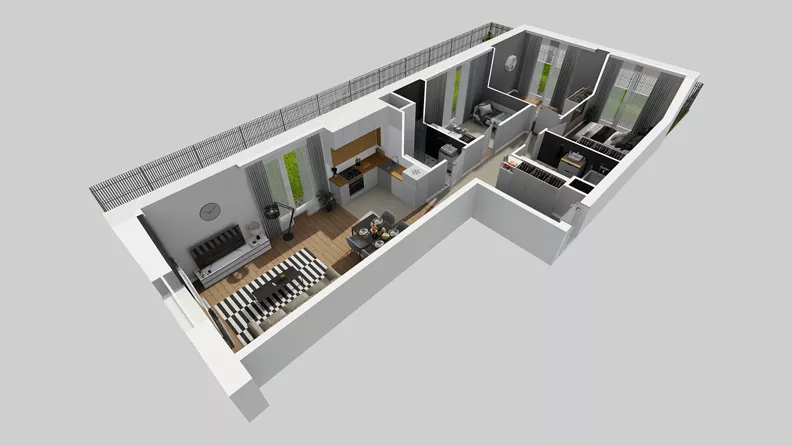 4 pokoje, mieszkanie 72,56 m², parter, oferta nr C/58, Przystanek Prądnik 2, Kraków, Prądnik Biały, Górka Narodowa, ul. Meiera