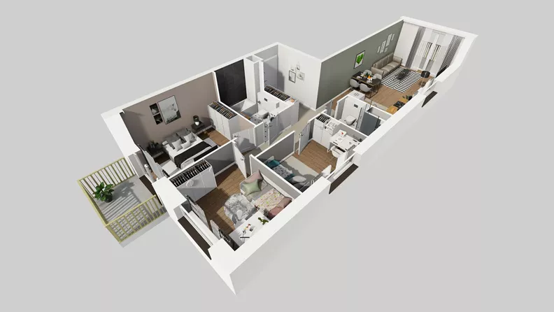 4 pokoje, mieszkanie 72,86 m², piętro 5, oferta nr C/88, Przystanek Prądnik 2, Kraków, Prądnik Biały, Górka Narodowa, ul. Meiera