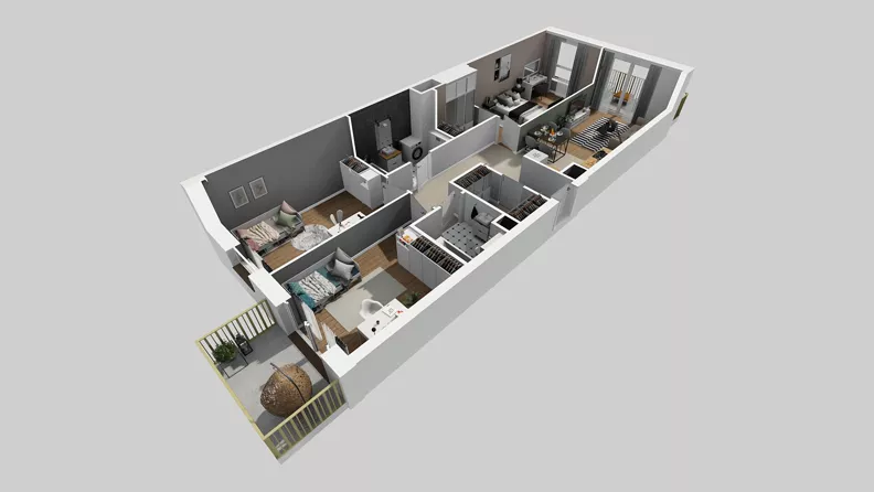 4 pokoje, mieszkanie 90,48 m², piętro 1, oferta nr C/134, Przystanek Prądnik 2, Kraków, Prądnik Biały, Górka Narodowa, ul. Meiera