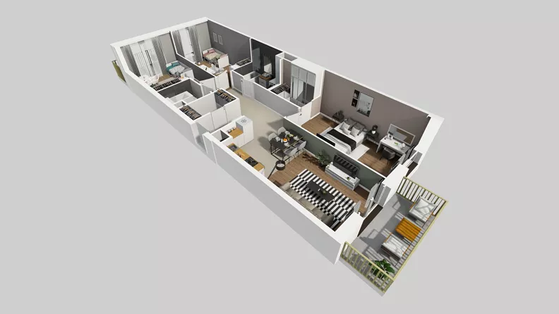 4 pokoje, mieszkanie 90,48 m², piętro 2, oferta nr C/140, Przystanek Prądnik 2, Kraków, Prądnik Biały, Górka Narodowa, ul. Meiera