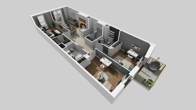 4 pokoje, mieszkanie 90,48 m², piętro 2, oferta nr C/140, Przystanek Prądnik 2, Kraków, Prądnik Biały, Górka Narodowa, ul. Meiera