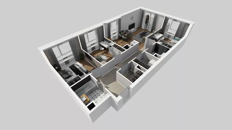 4 pokoje, mieszkanie 76,98 m², piętro 4, oferta nr C/149, Przystanek Prądnik 2, Kraków, Prądnik Biały, Górka Narodowa, ul. Meiera