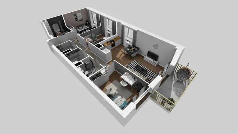 4 pokoje, mieszkanie 76,98 m², piętro 4, oferta nr C/149, Przystanek Prądnik 2, Kraków, Prądnik Biały, Górka Narodowa, ul. Meiera