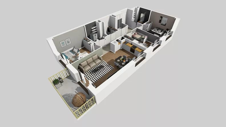 4 pokoje, mieszkanie 76,98 m², piętro 5, oferta nr C/155, Przystanek Prądnik 2, Kraków, Prądnik Biały, Górka Narodowa, ul. Meiera