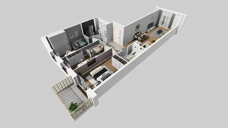 4 pokoje, mieszkanie 77,01 m², piętro 1, oferta nr C/173, Przystanek Prądnik 2, Kraków, Prądnik Biały, Górka Narodowa, ul. Meiera