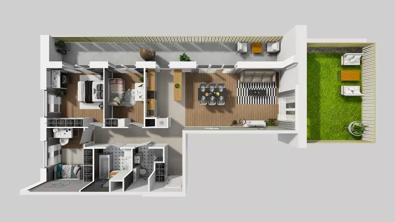 4 pokoje, mieszkanie 90,01 m², piętro 1, oferta nr C/176, Przystanek Prądnik 2, Kraków, Prądnik Biały, Górka Narodowa, ul. Meiera