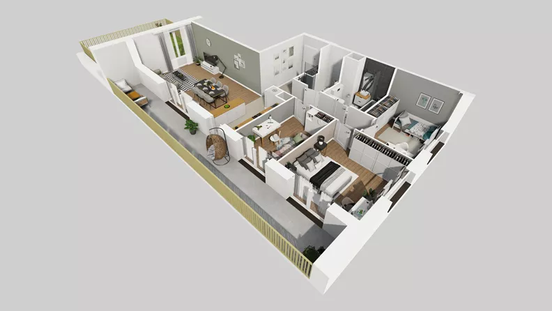 4 pokoje, mieszkanie 90,01 m², piętro 1, oferta nr C/176, Przystanek Prądnik 2, Kraków, Prądnik Biały, Górka Narodowa, ul. Meiera