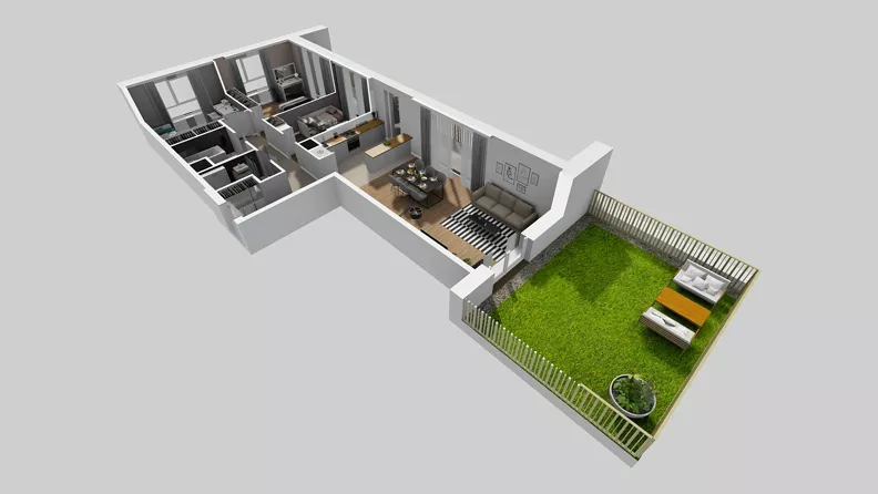 4 pokoje, mieszkanie 90,01 m², piętro 1, oferta nr C/176, Przystanek Prądnik 2, Kraków, Prądnik Biały, Górka Narodowa, ul. Meiera