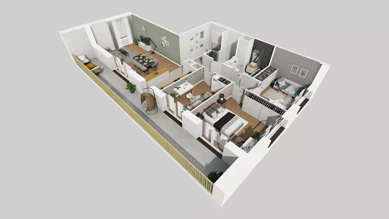 4 pokoje, mieszkanie 90,01 m², piętro 2, oferta nr C/182, Przystanek Prądnik 2, Kraków, Prądnik Biały, Górka Narodowa, ul. Meiera